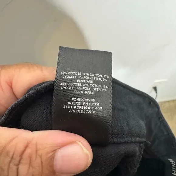 Denim Forum The Lola High Rise Skinny Jeans Women’s 27 Black Stretch Aritzia - Picture 3 of 13